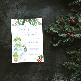 Convite Baby It's Cold Outside Snowman Baby Shower