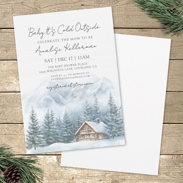 Convite Baby It's Cold Outside Winter Baby Shower (Baby It's Cold Outside Winter Baby Shower Invitation)