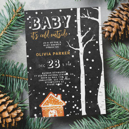 Convite Baby its cold outside winter woodland baby shower