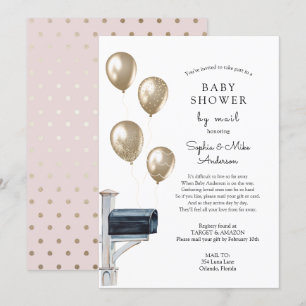 Convite Baby Long Distance Chá por Correio