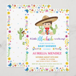 Convite Baby Muchacho Fiesta Chá de Baby Boy Mexicano  
