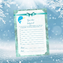 Convite Baby Narwhess Adivinha Aquele Jogo De Chá de frald