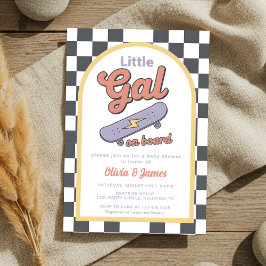 Convite Baby on Board Skateboard Baby Shower party