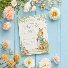 Convite Baby Peter Rabbit Chá de fraldas