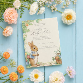 Convite Baby Peter Rabbit Chá de fraldas