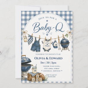 Convite Baby-Q Um Chá de Bebê Churrasco no Quintal