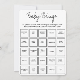 Convite Baby Shower Bingo Cards, Unique Prefilled Baby Bin
