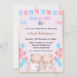 Convite Baby shower boy or girl invitation