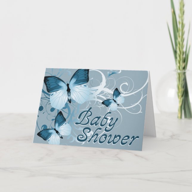 Convite Baby Shower : Butterflies : (Frente)