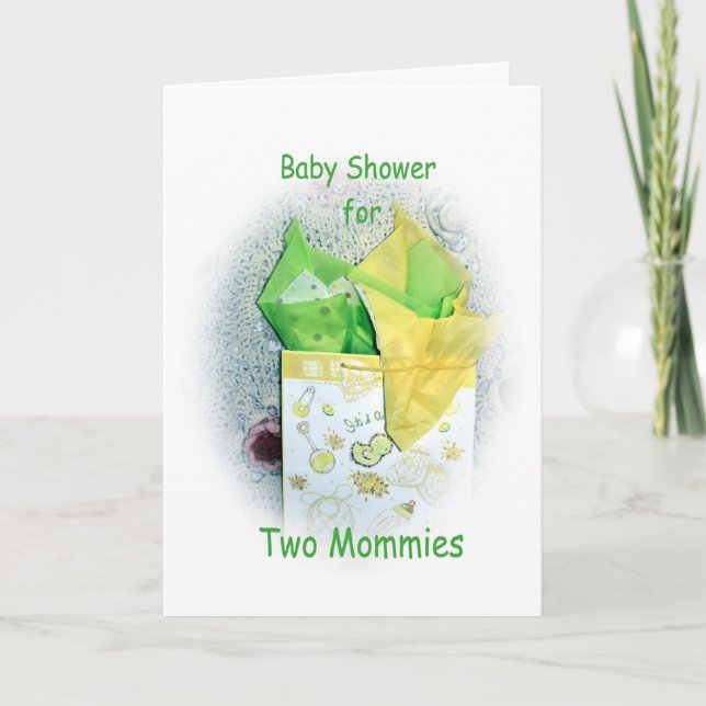 Convite Baby Shower for two mommies to be Invitation (Frente)