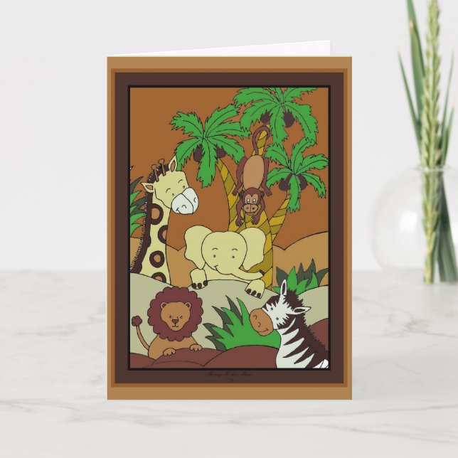 Convite Baby Shower Invitation- Baby Jungle 10 (Frente)