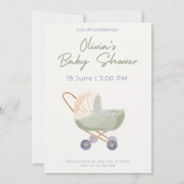 Convite Baby Shower Invitation Cute Bear Theme