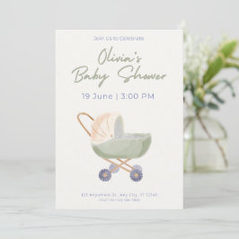 Convite Baby Shower Invitation Cute Bear Theme