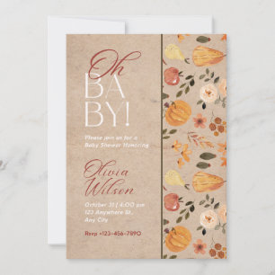 Convite Baby Shower Invitation Fall Aesthetic