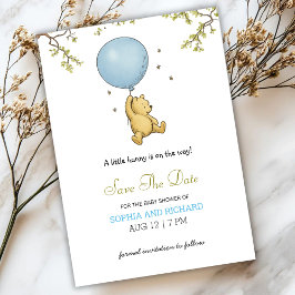 Convite Baby shower invitation featuring a cute bear
