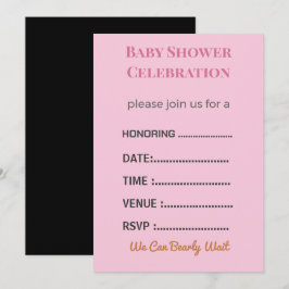 Convite Baby Shower Invitation Gender Reveal | Modern