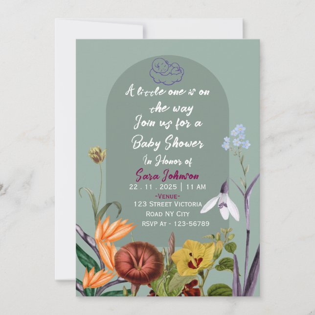 Convite Baby Shower Invitations  (Frente)