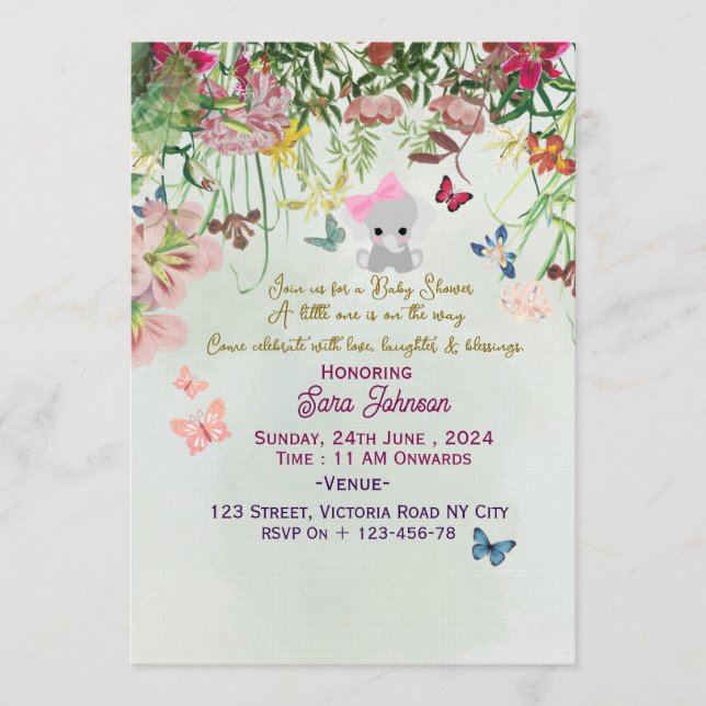 Convite Baby Shower Invitations  (Frente)