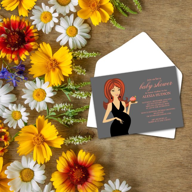 Convite Baby Shower Invitations {Gray} (Criador carregado)