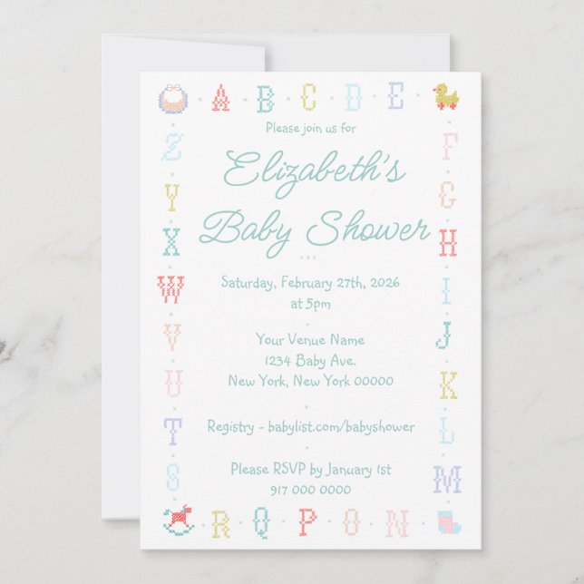 Convite Baby Shower Invite (Frente)