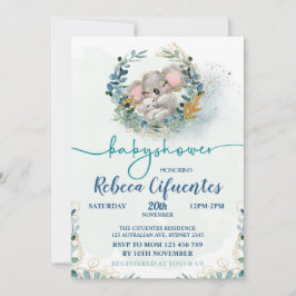 Convite Baby Shower Koala Invitation
