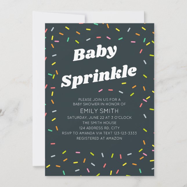 Convite Baby Sprinkle (Frente)