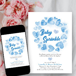 Convite Baby Sprinkle Blue Namorados Little Swetheart