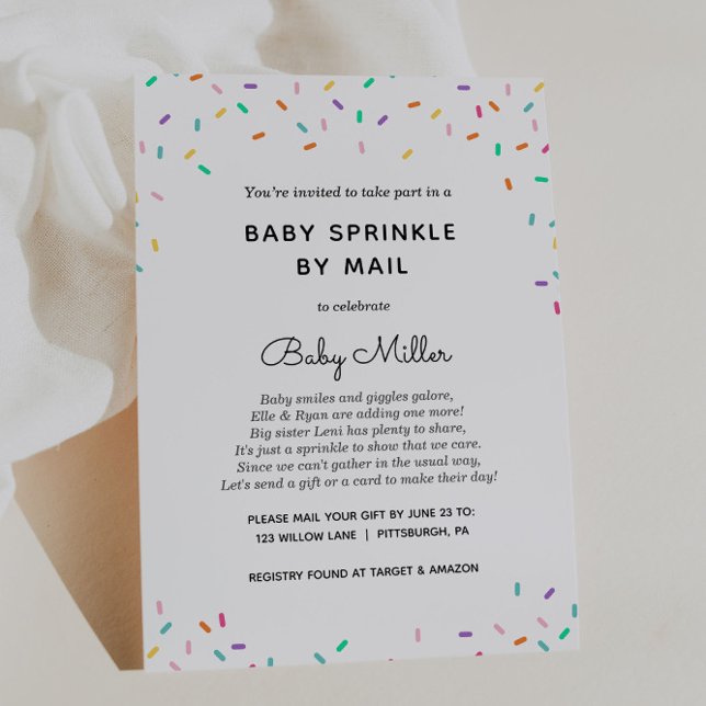 Convite Baby Sprinkle by Mail (Criador carregado)