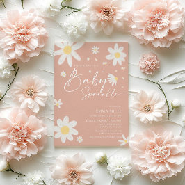 Convite Baby Sprinkle, Chá de fraldas Invitation rosa Dais