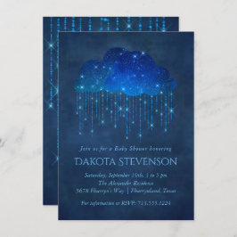 Convite Baby Sprinkle Classic Blue | Nuvem de Chás Moody