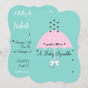 Convite Baby Sprinkle Little Love Chá Baby Reveed Party