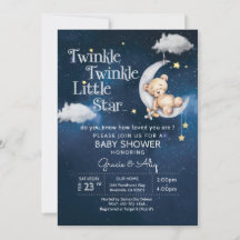BABY Teddyd Bear Twinkle Twinkle Pequena estrela
