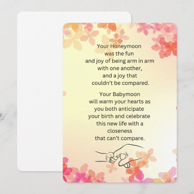 Convite Babymoon (Frente/Verso)