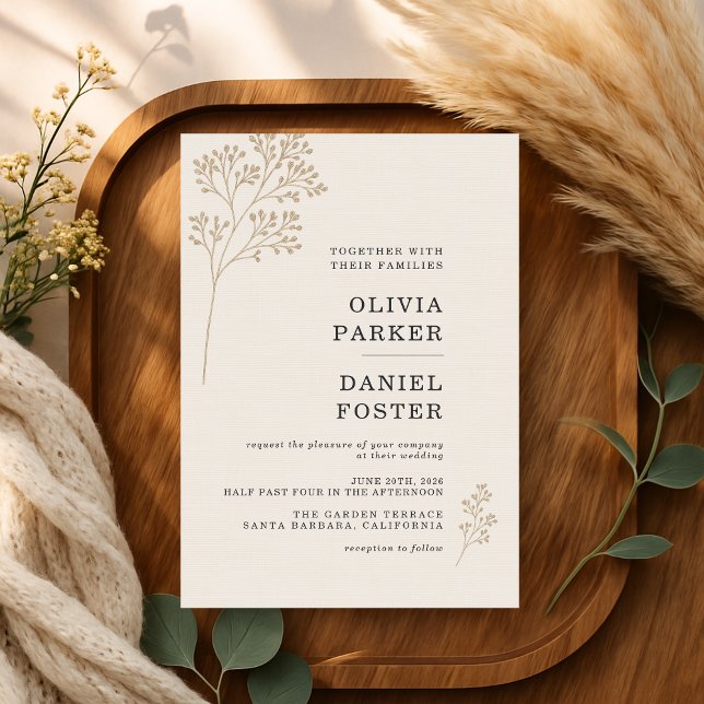 Convite Baby's Breathe Wedding (Criador carregado)