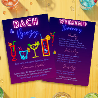 Convite Bach e Noiva Bêbada com Itinerário