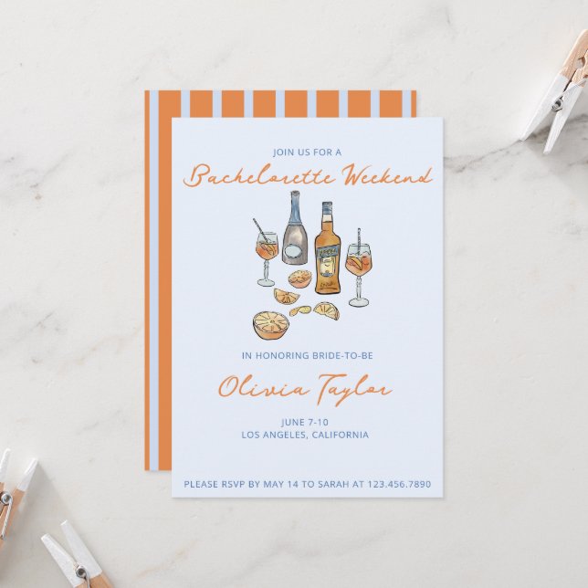 Convite Bachelorette (Frente/Verso In Situ)