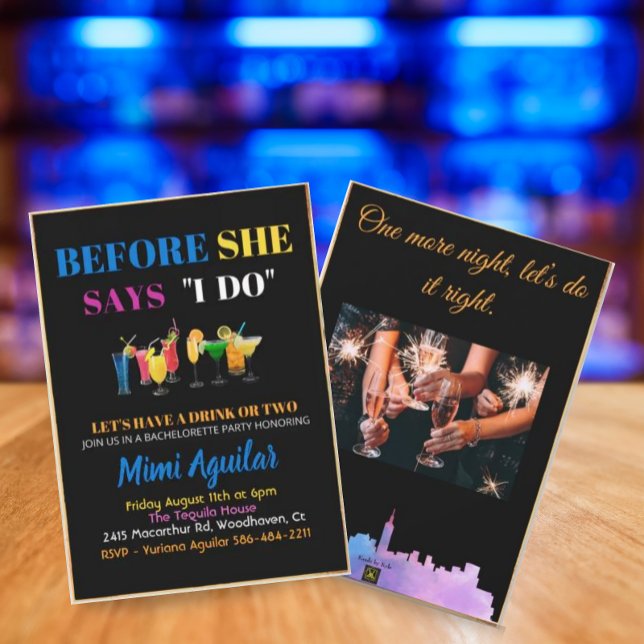 Convite Bachelorette antes que ela diga que eu faço um con (Criador carregado)