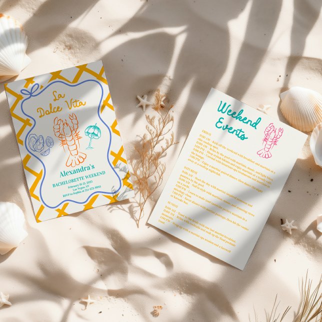 Convite Bachelorette Coastal de frutos do mar Bash (Criador carregado)