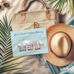 Convite Bachelorette de Aniversário do Fim de Praia da Rap