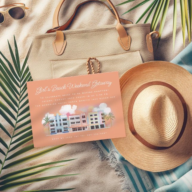 Convite Bachelorette de Aniversário do Fim de Praia da Rap (Criador carregado)