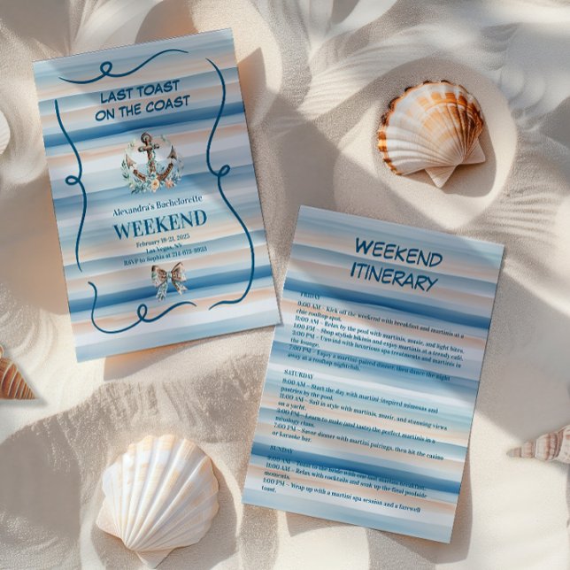 Convite Bachelorette de Baqueira Costeira Náutica (Criador carregado)