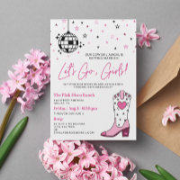 Bachelorette de Cowgirl Branca Rosa