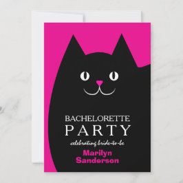 Convite Bachelorette de Gato Preto