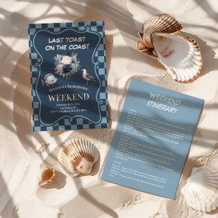 Convite Bachelorette de marinho Litoral e de Mar Verificad