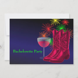Convite Bachelorette de Vinho Boot do Casamento Ocidental