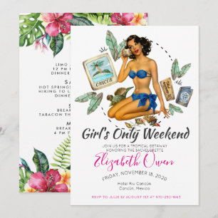 Convite Bachelorette Destination Bikini Beach Bridal Bash