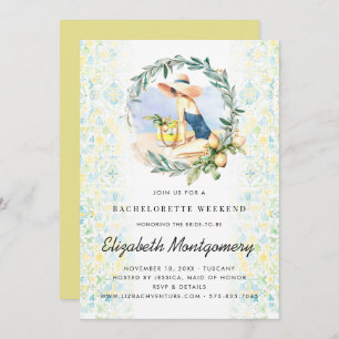 Convite Bachelorette Destination Mediterranean Citrus
