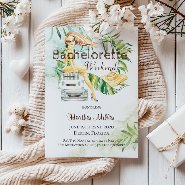 Convite Bachelorette Girls Weekend (Criador carregado)