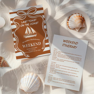 Convite Bachelorette náutica russa