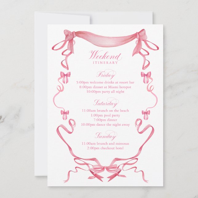 Convite Bachelorette para arcos e Meninas de Babes (Verso)